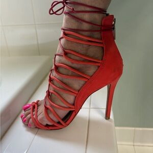 SCHUTZ Lace-Up High Heels